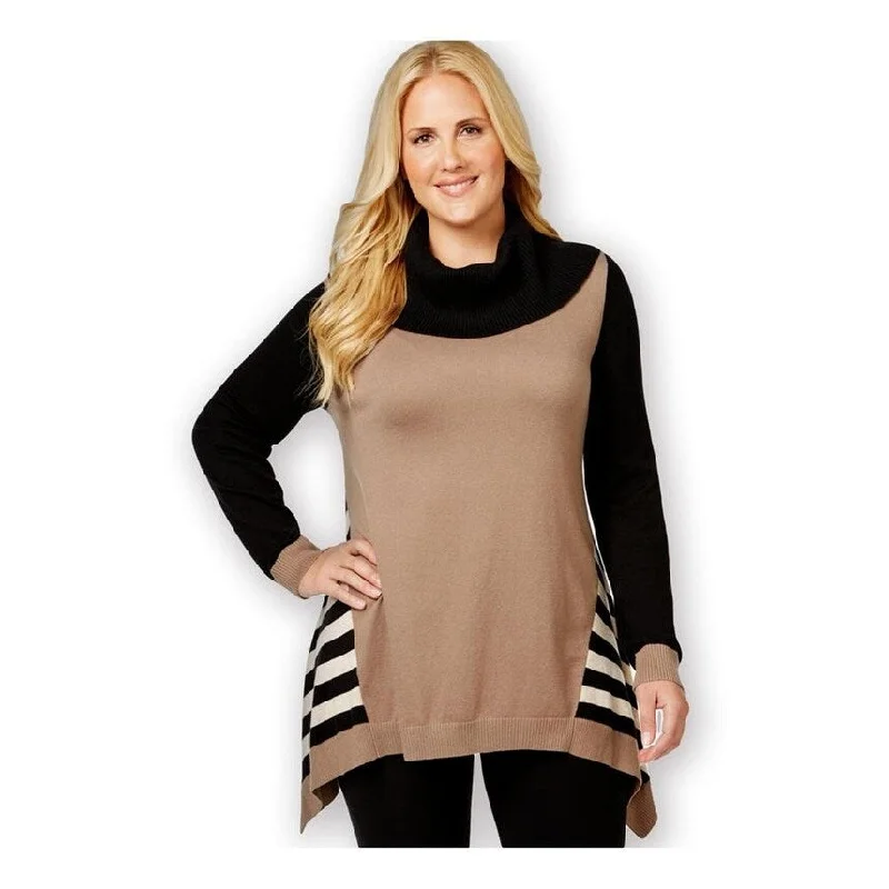 Style & Co. Womens Colorblocked Handkerchief-Hem Pullover Sweater Bohemian Women's Free
