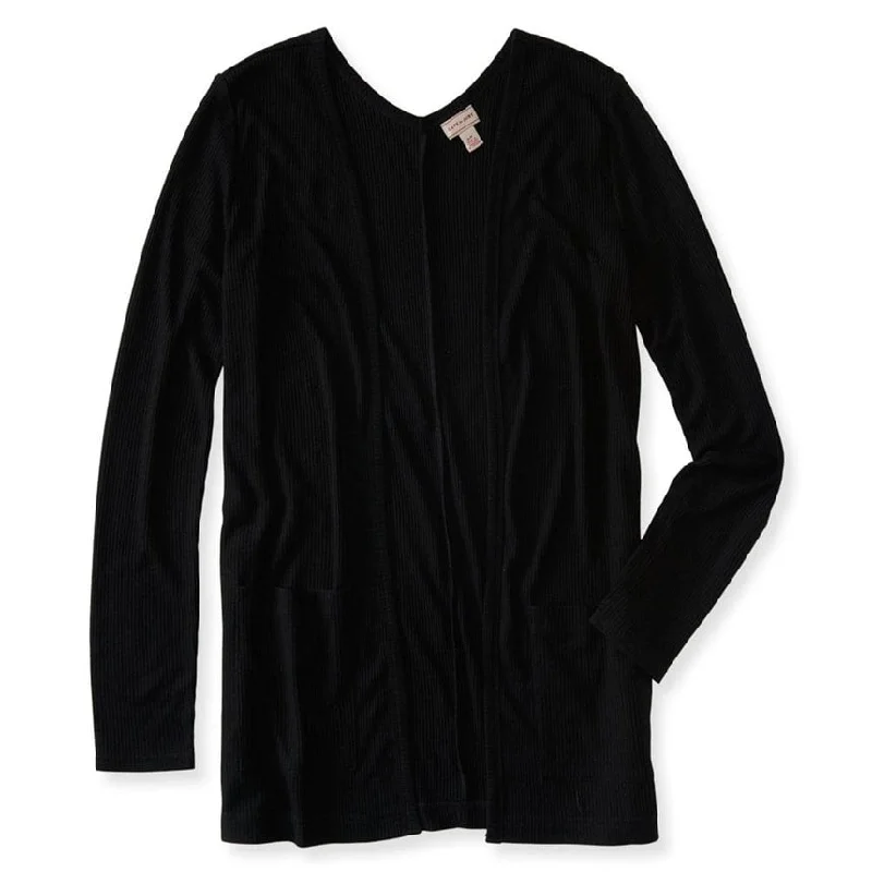Aeropostale Womens Ribbed Open Front Cardigan Sweater Casual Women's Japanese 
