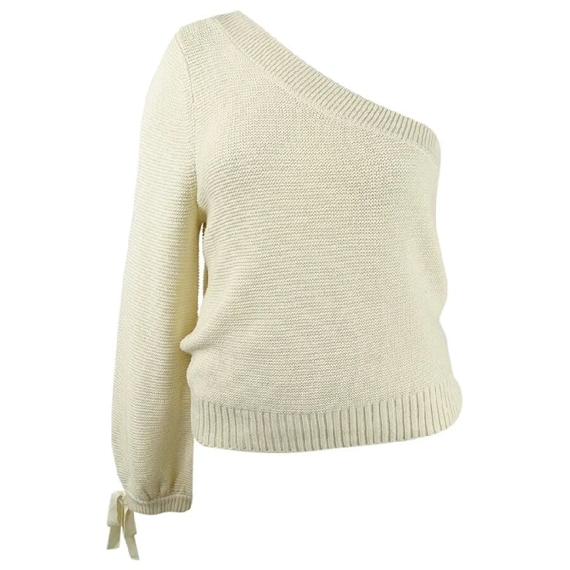 Becca Tilley x Bar III Womens OneShoulder VolumeSleeve Sweater (XXL, Snow Globe) Streetwear Style for Becca Tilley x Bar III Womens OneShoulder VolumeSleeve Sweater (XXL, Snow Globe) Streetwear Style for