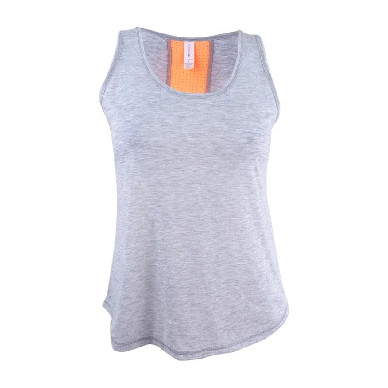 Ideology Women's Printed Performance Tank Top (L, Grey Whisper) Monochromatic All - in - one