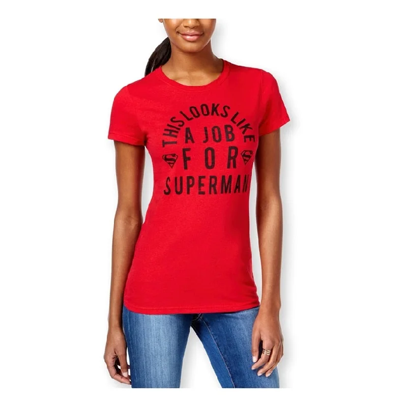 Bioworld Womens This Looks Like A Job For Superman Graphic T-Shirt Confident Women's High - fashion