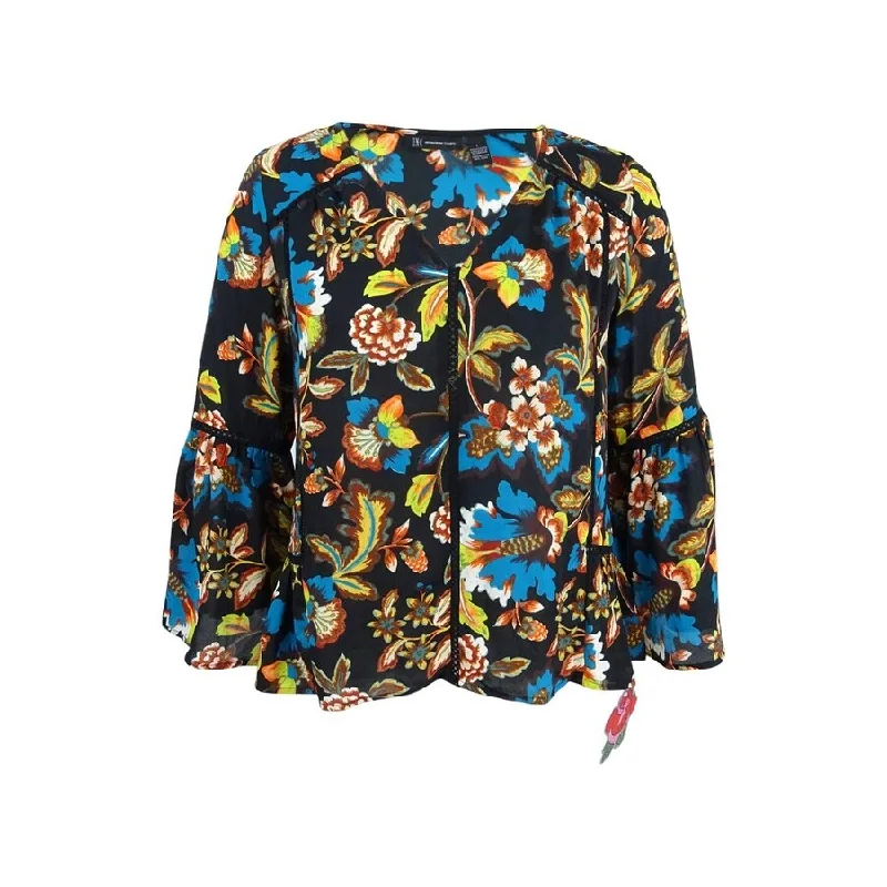 INC Women's Floral-Print Peasant Top (XS, Beautiful Wallpa) Sophisticated Women's 