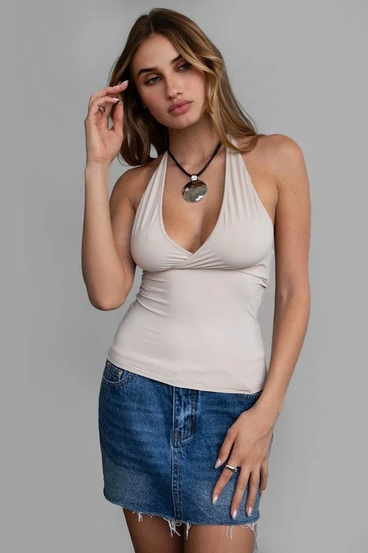 Vienna Halter Cami Sleek Women's Metallic