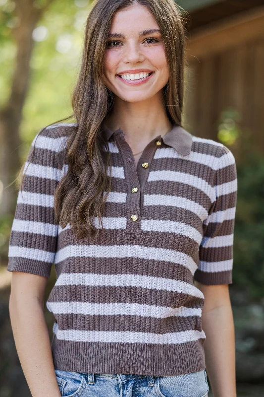 Easy Aspirations Lavender Striped Sweater Sustainable Organic
