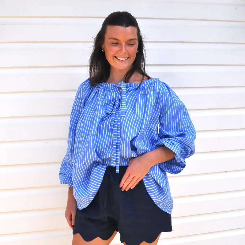 Sammie Smock - Ocean Stripe Compression