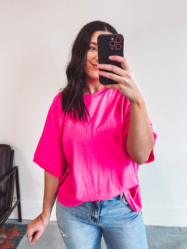 Cami Tee-Hot Pink Bold Women's Statement