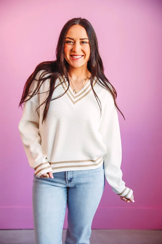 Rebecca Sweater-Ivory Taupe-Thread & Supply Cozy Women's Winter