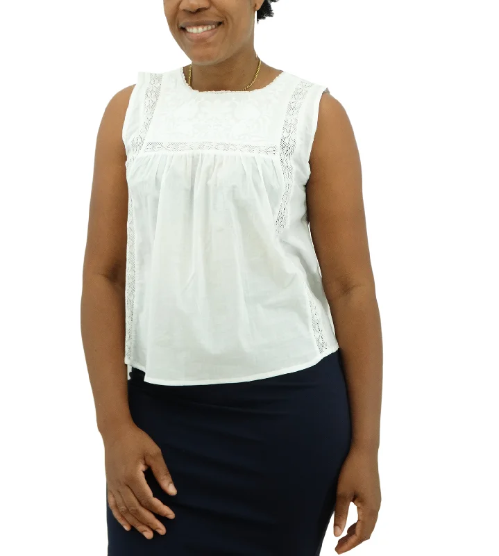 412290035B, Praga - Ladies Cotton Sleeveless Top (S-L) Modern Women's 