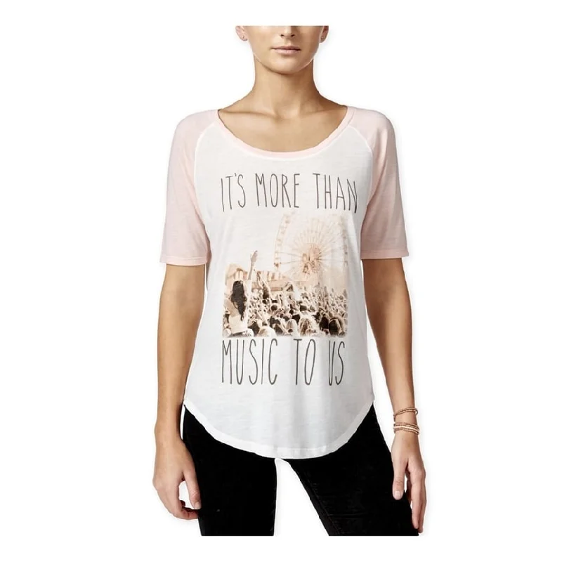 Hybrid Womens More Than Music Graphic T-Shirt Monochromatic All - in - one