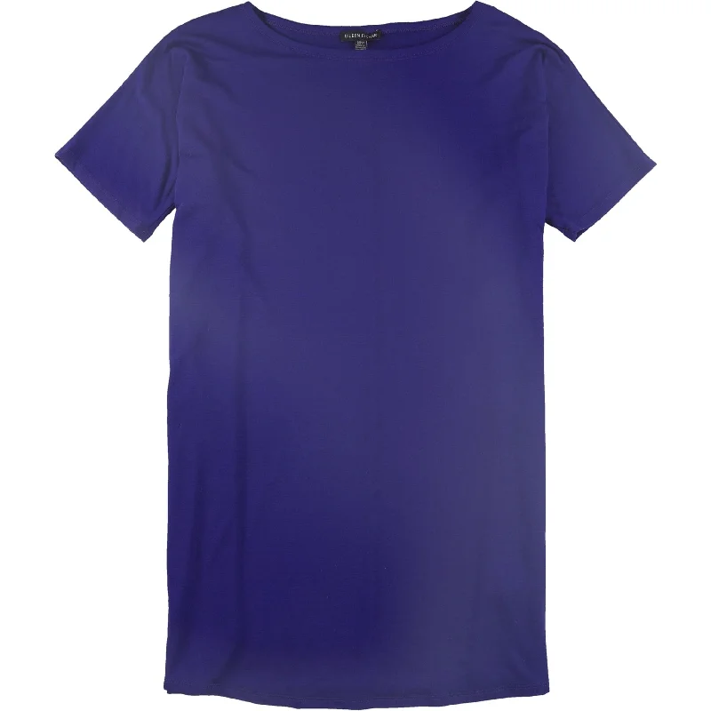 Eileen Fisher Womens Solid Basic T-Shirt Refined Women's Hand - crafted