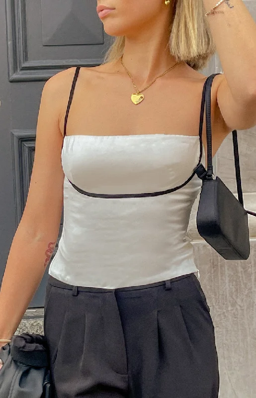 Tamra White Low Back Top Street