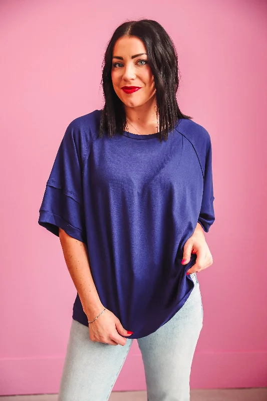 Cami Tee-Navy Contemporary 