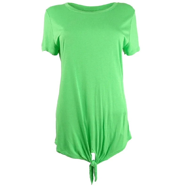 INC International Concepts Women’s Tie-Front T-Shirt (M, Green) Minimalist Women's Casual INC International Concepts Women’s Tie-Front T-Shirt (M, Green) Minimalist Women's Casual