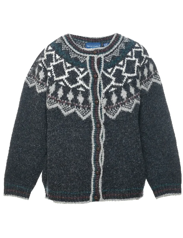 Nordic Dark Grey Cardigan - L Monochromatic All - in - one