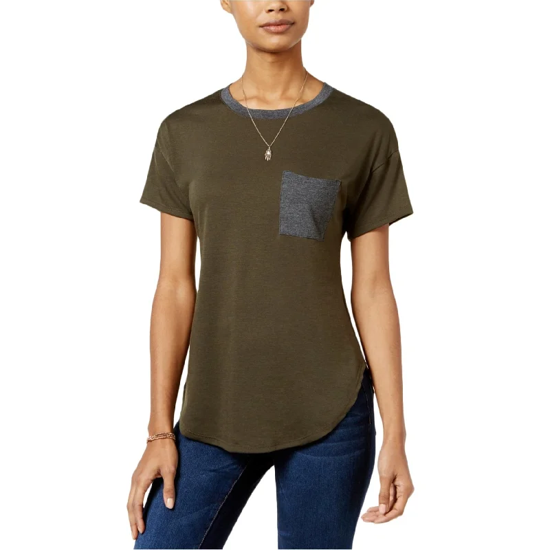 Belle Du Jour Womens Contrast Basic T-Shirt Luxurious Women's High -  end
