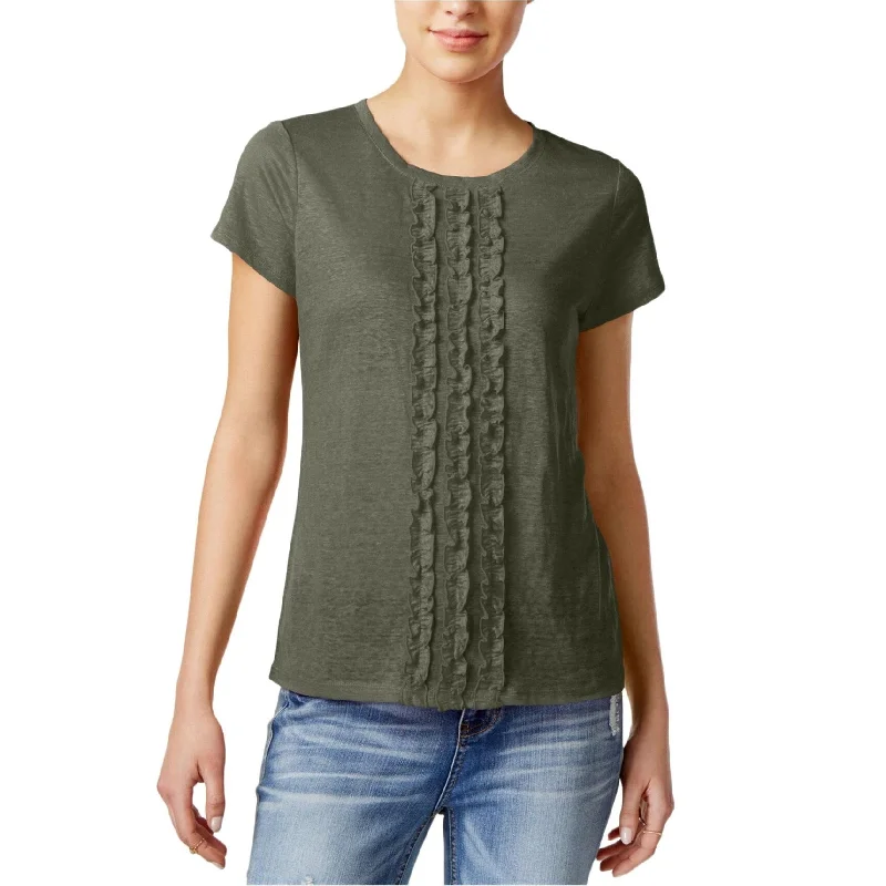 Maison Jules Womens Cotton Short Sleeve Basic T-Shirt Dapper Women's Bow - adorned