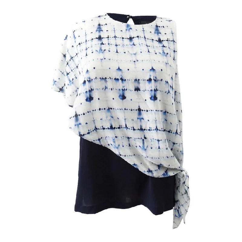 Karen Kane Women's Layered-Look Top (XS, Blue) purpose
