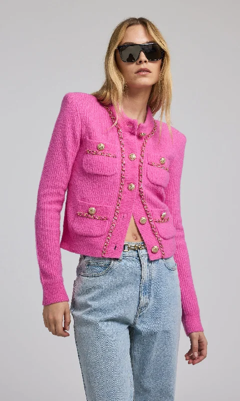 Selma Chain Cardigan Classic Women's Pin - striped