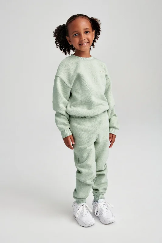 Phoenix Kids Unisex Crewneck Jumper - Light Sage Sleek Women's 