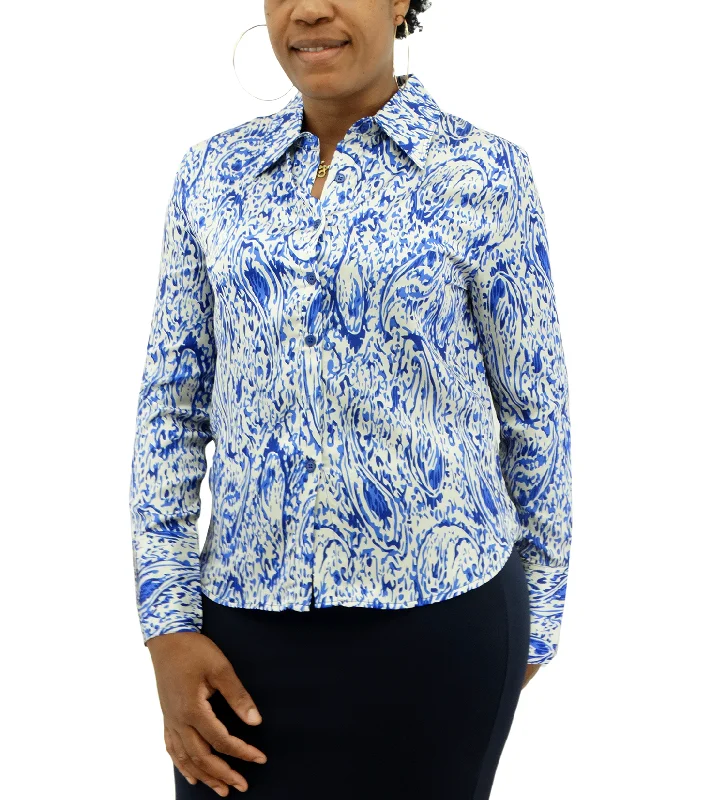 412280073AZ, Only You - Ladies Button Down Silky Dress Shirt (S-L) Feminine Women's Soft 412280073AZ, Only You - Ladies Button Down Silky Dress Shirt (S-L) Feminine Women's Soft