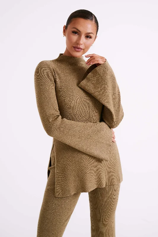 Jovie Oversized Knit Jumper - Olive Refined Women's Classic 